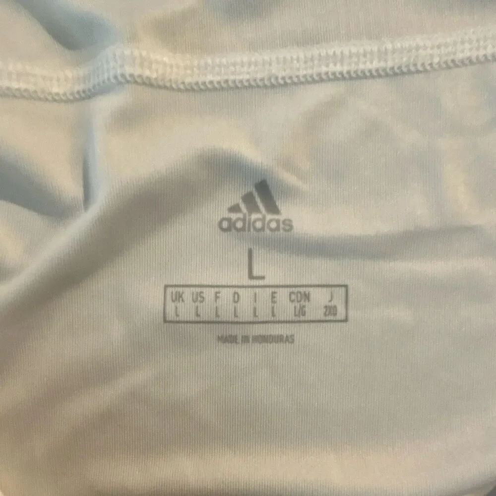 adidas AEROREADY Seattle Kraken Men’s 1/2 Zip Hoodie White Size L HG4974. 0207